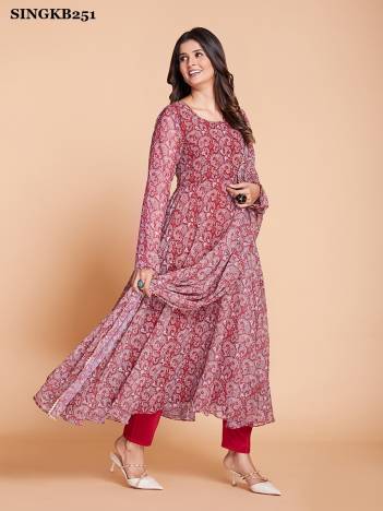 D.NO. SINGKB251 BY ARYA GEORGETTE SALWAR KAMEEZ MANUFACTURER IN SURAT